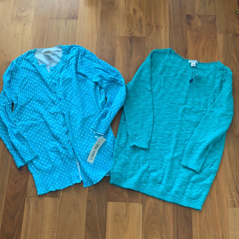 Two sweaters for the price of one both with tags